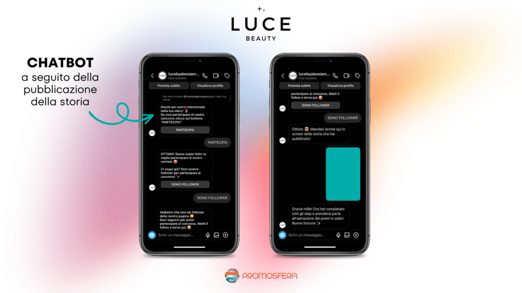 Chatbot conconrso Luce Beauty
